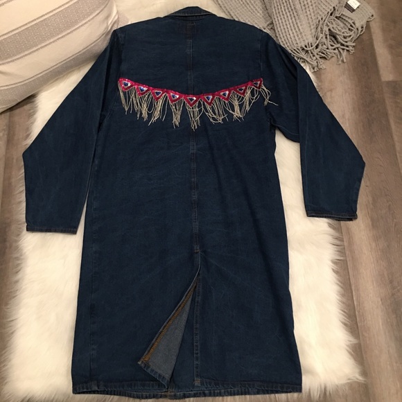 SouthWest Sewing Blues Long Rodeo Denim Duster - Picture 6 of 6
